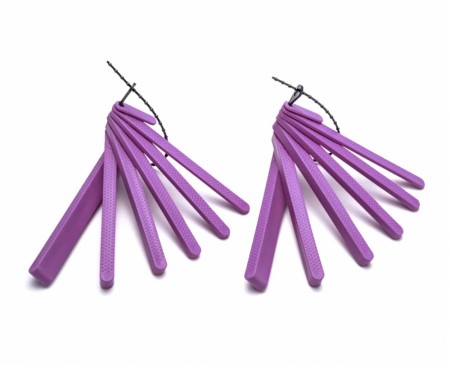 Bite block - sensory friendly, Purple (2 sett). Fra skolealder og oppover.