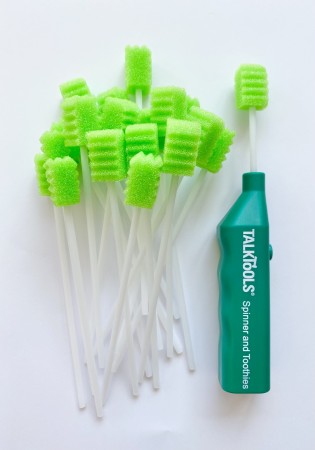 Vibrator med 20 stk Grønne Toothettes, velegnet for barn